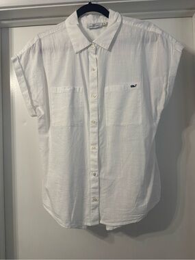 Vineyard Vines White Short-Sleeve Button-Up Shirt